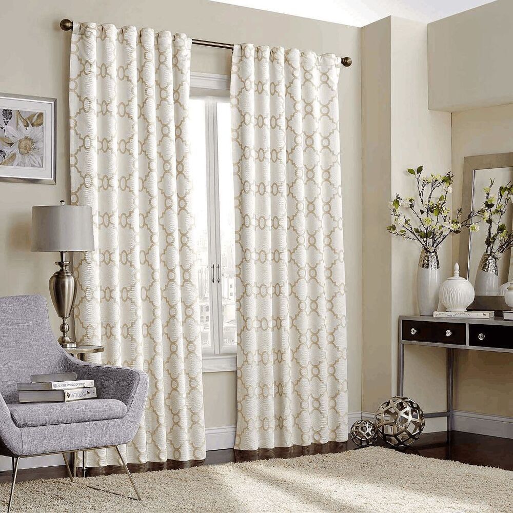 Eclipse Correll Blackout Rod Pocket Single Curtain Panel 52" x 84" Ivory
